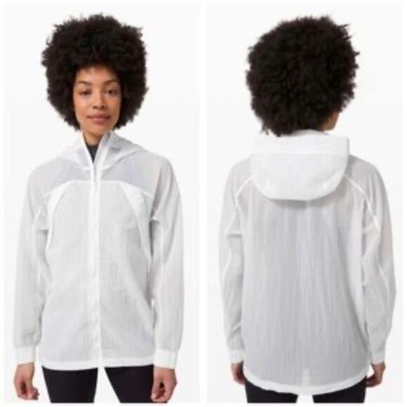 Lululemon Clear Intention Jacket in White NWT Size 10 - Picture 1 of 16